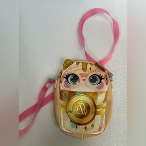 Pet Purse Colorful Crossbody Bag with Pink Strap